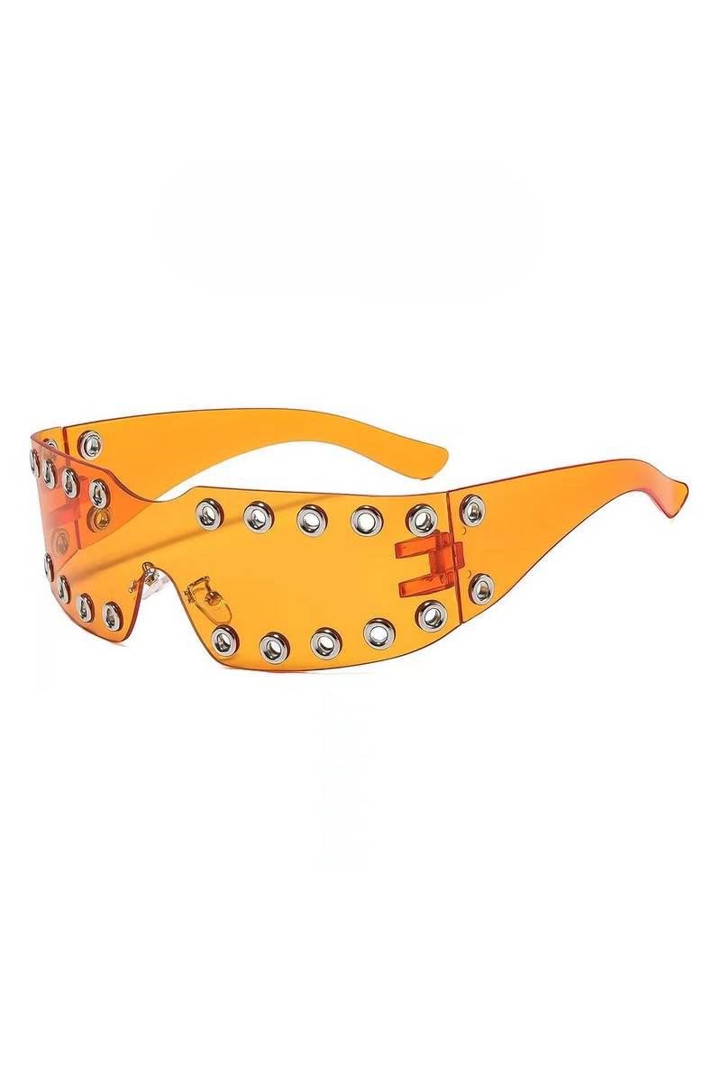 Y2K Oversized Shield Studded Sunglasses