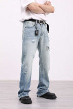Blue Washed Straight Denim