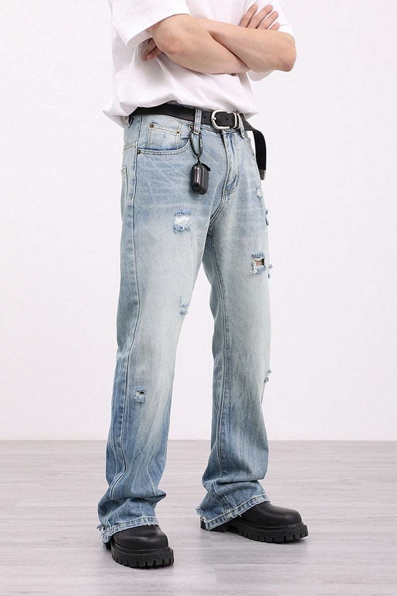Blue Washed Straight Denim