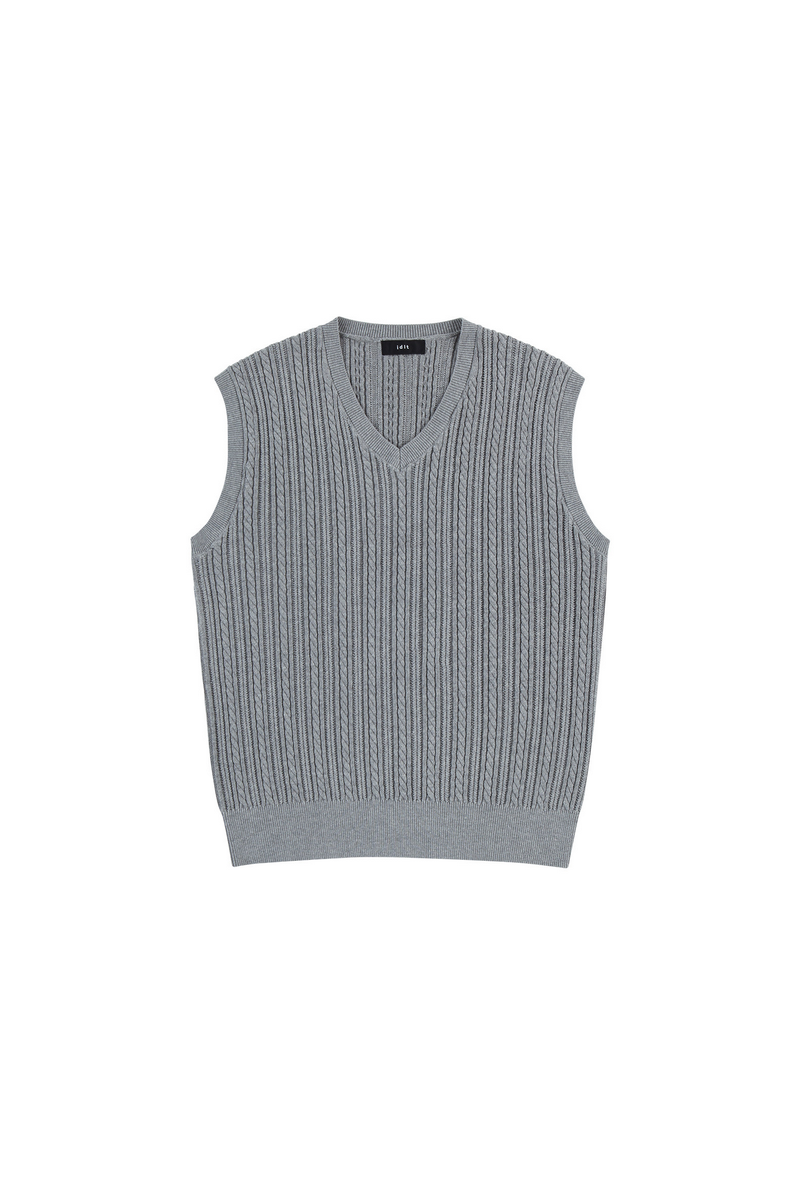 Cable Knit Sweater Vest