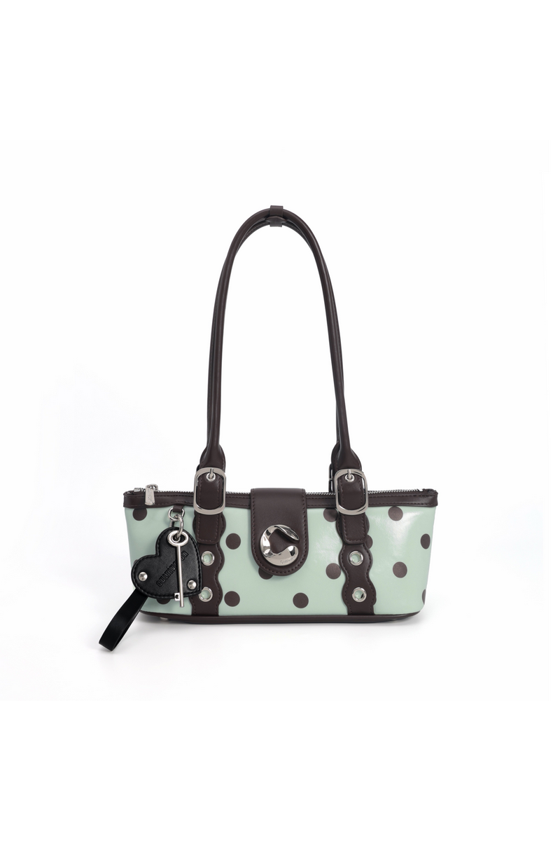 Retro Polka Dot Baguette Bag