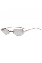 Rimless Oval Sunglasses