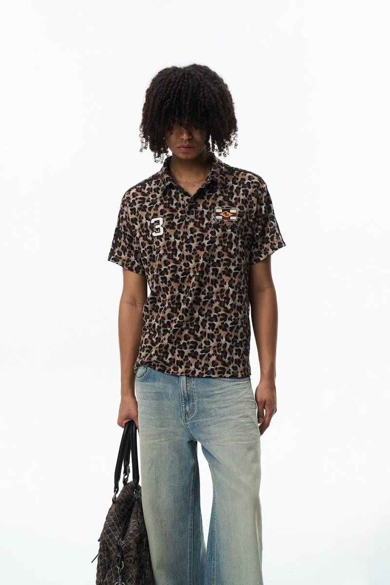 Leopard Embroidered Polo