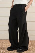 Cleanfit Pleated Wide-Leg Trousers