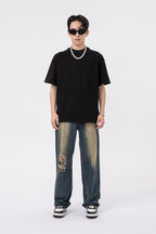 Ripped Retro Flared Jeans