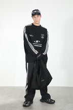 Embroidered Logo Striped Jersey L/S Tee - EU Only