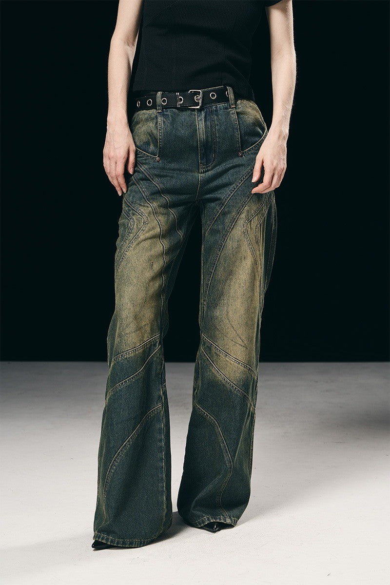 Stitched Washed Jeans