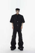 Pleated Flared Trousers