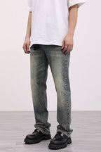 Loose Straight Washed Jeans