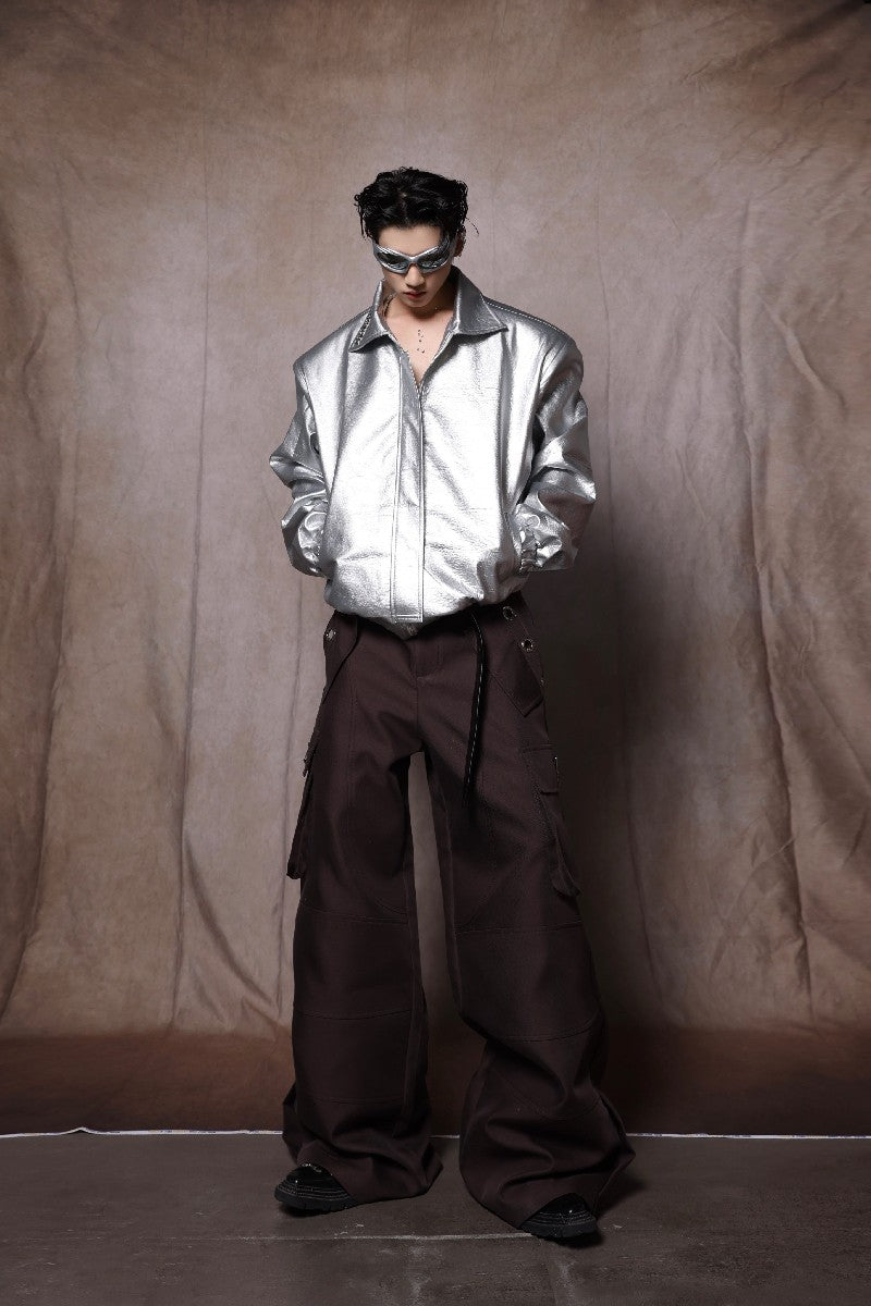 Metal Rings Oversized Trousers