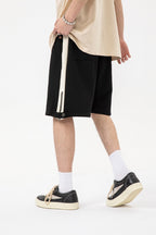 Striped Zipper Shorts