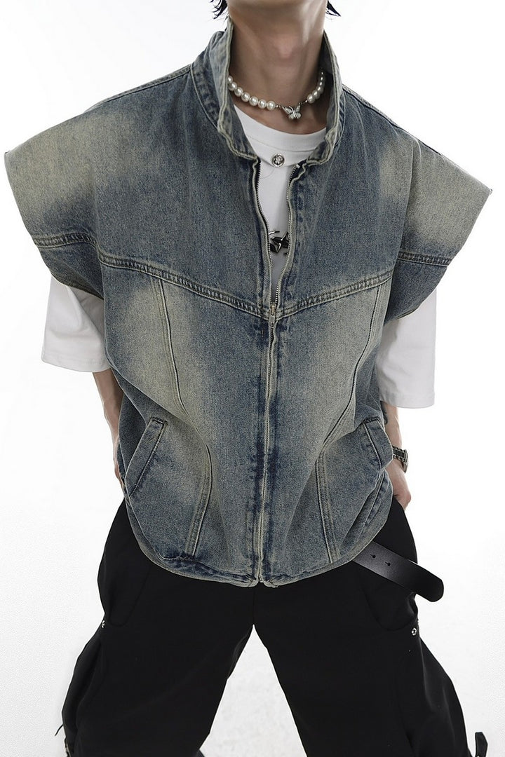 Washed Jeans Vest