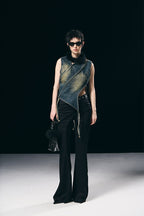 Irregular Denim Vest