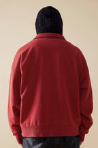 Zip Distressed Sweater