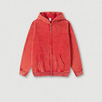 Washed Fleece Zip-Up Hoodie