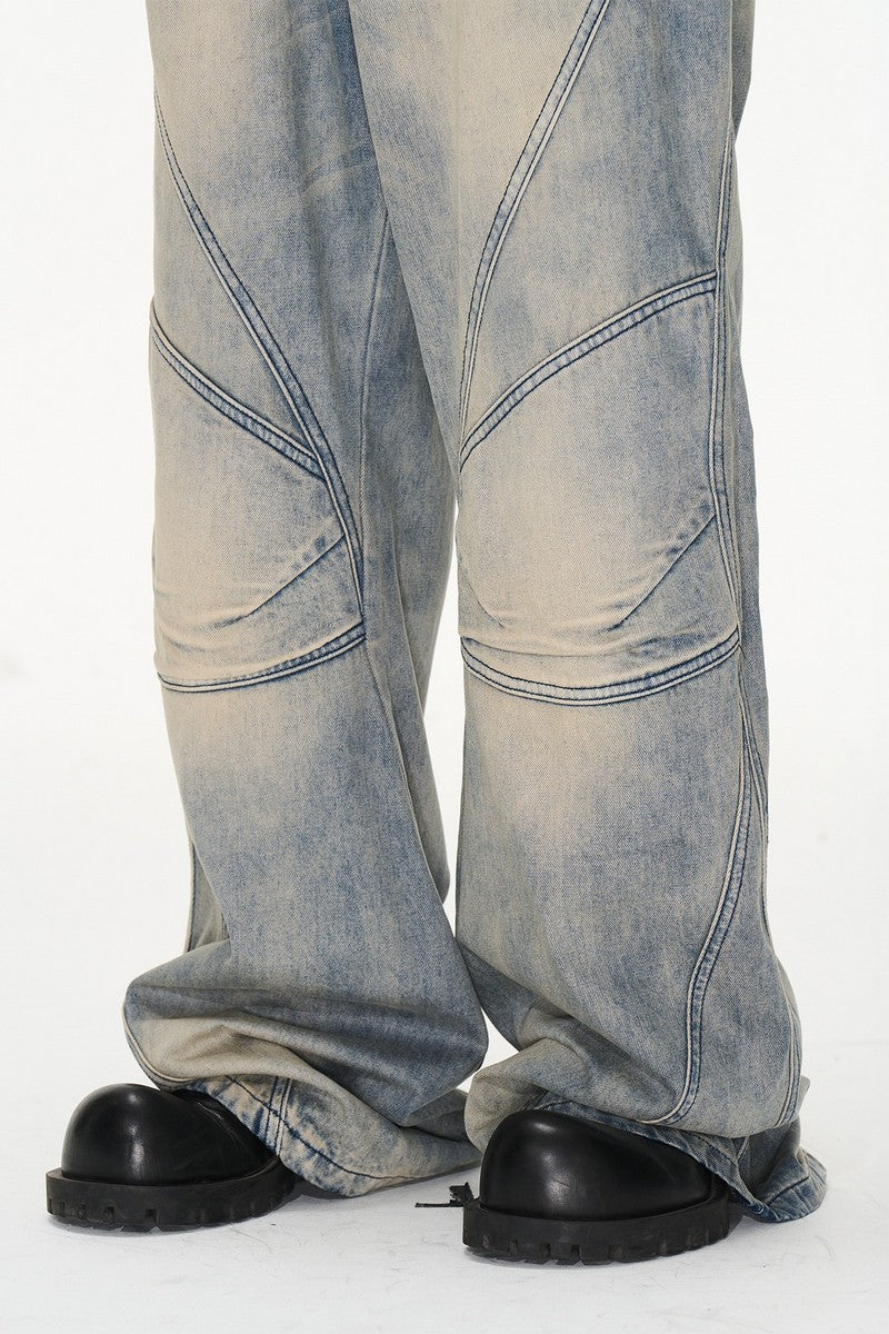 Washed Structure Jeans