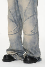 Washed Structure Jeans