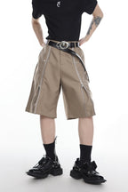 Zipper Loose Shorts