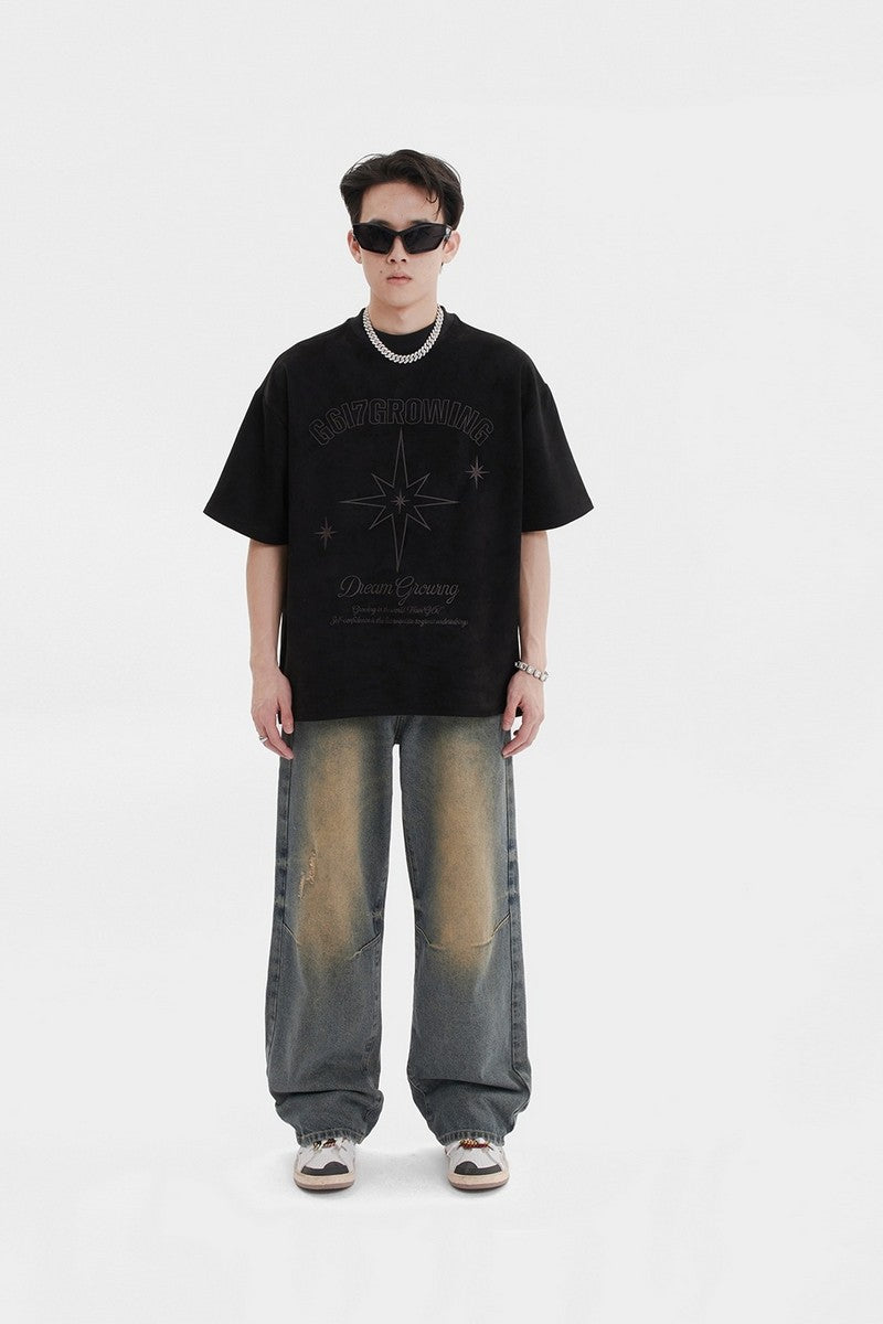 Mud Washed Oversized Jeans