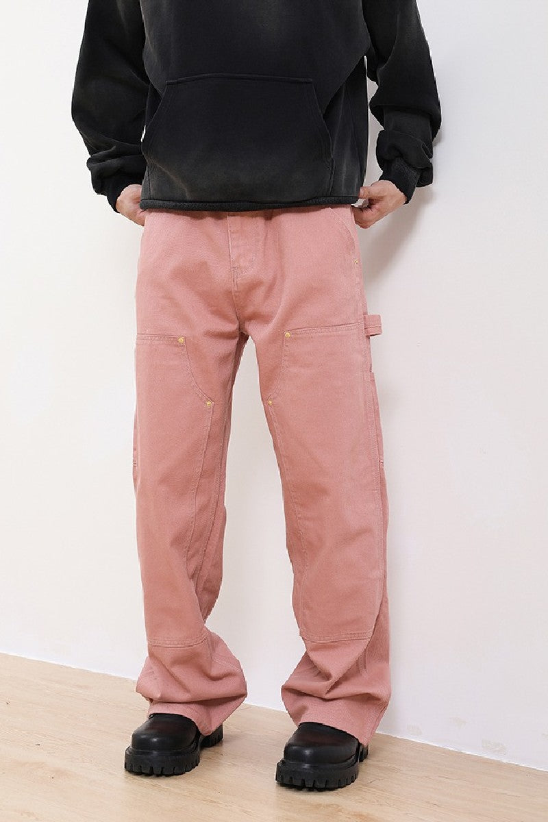 Double Knee Loose Trousers