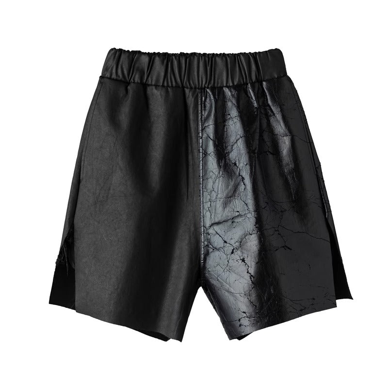 Split Waxed Shorts