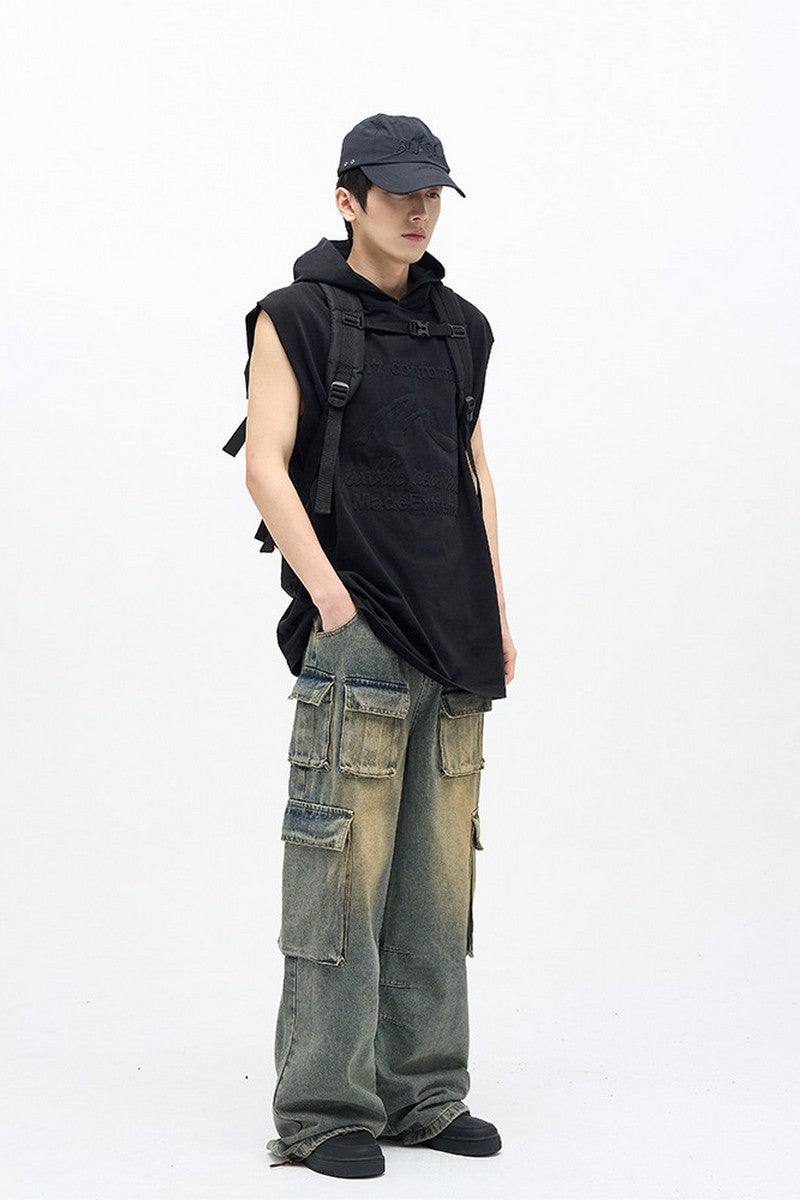 Loose Multi Pocket Jeans