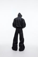 Pleated PU Leather Pants