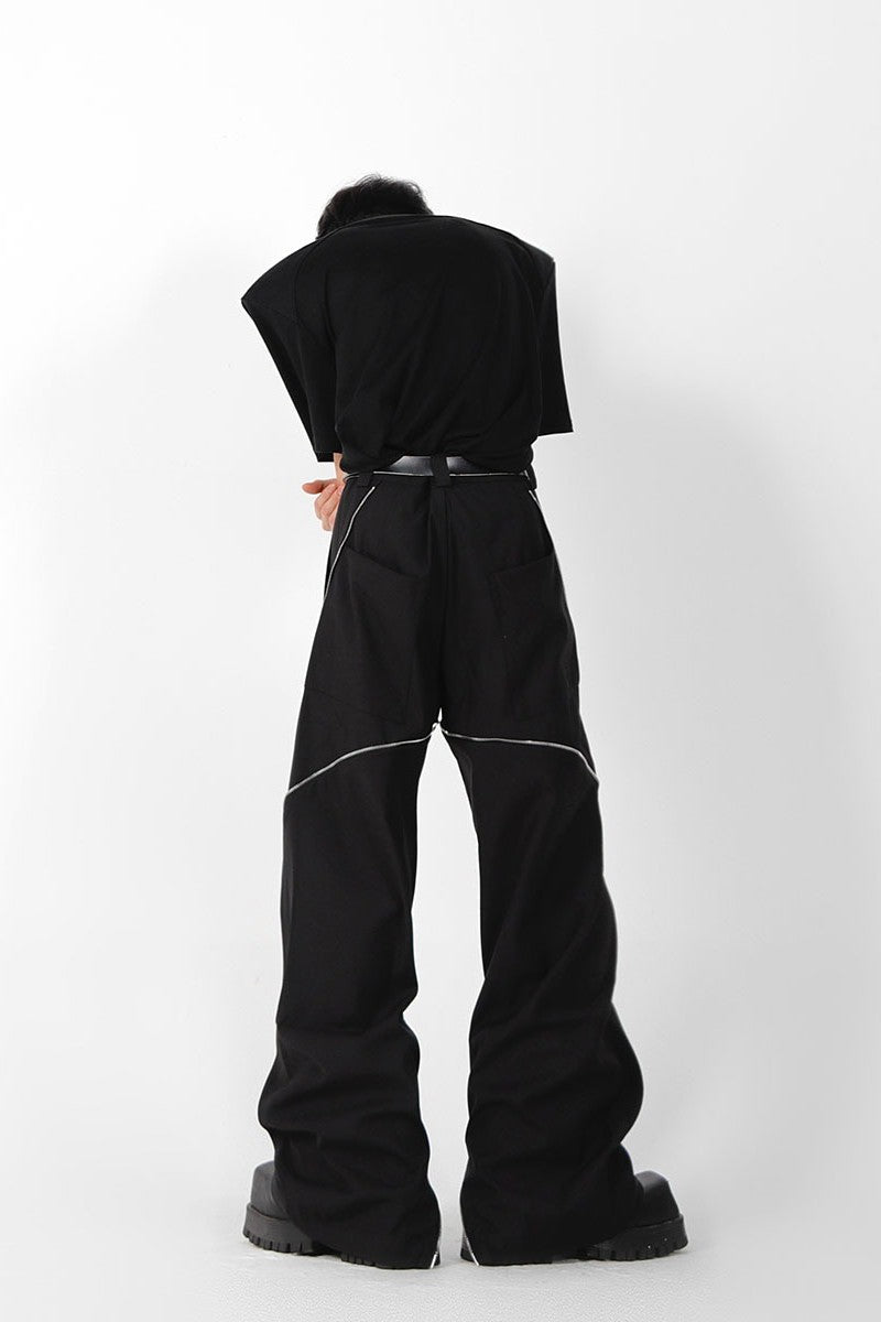 Zipper Slit Trousers - US Only