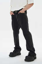 Retro Washed Straight Jeans