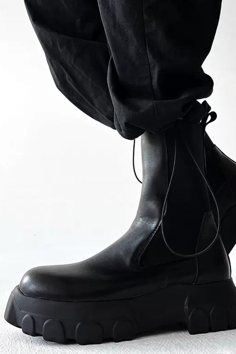 Tank Leather Chelsea Boots