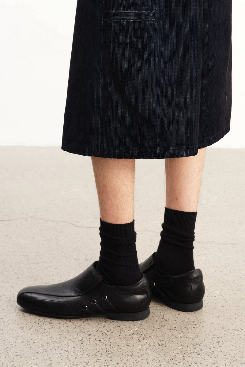 Side-Laced Leather Shoes