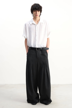Pleated Wide Leg Trousers