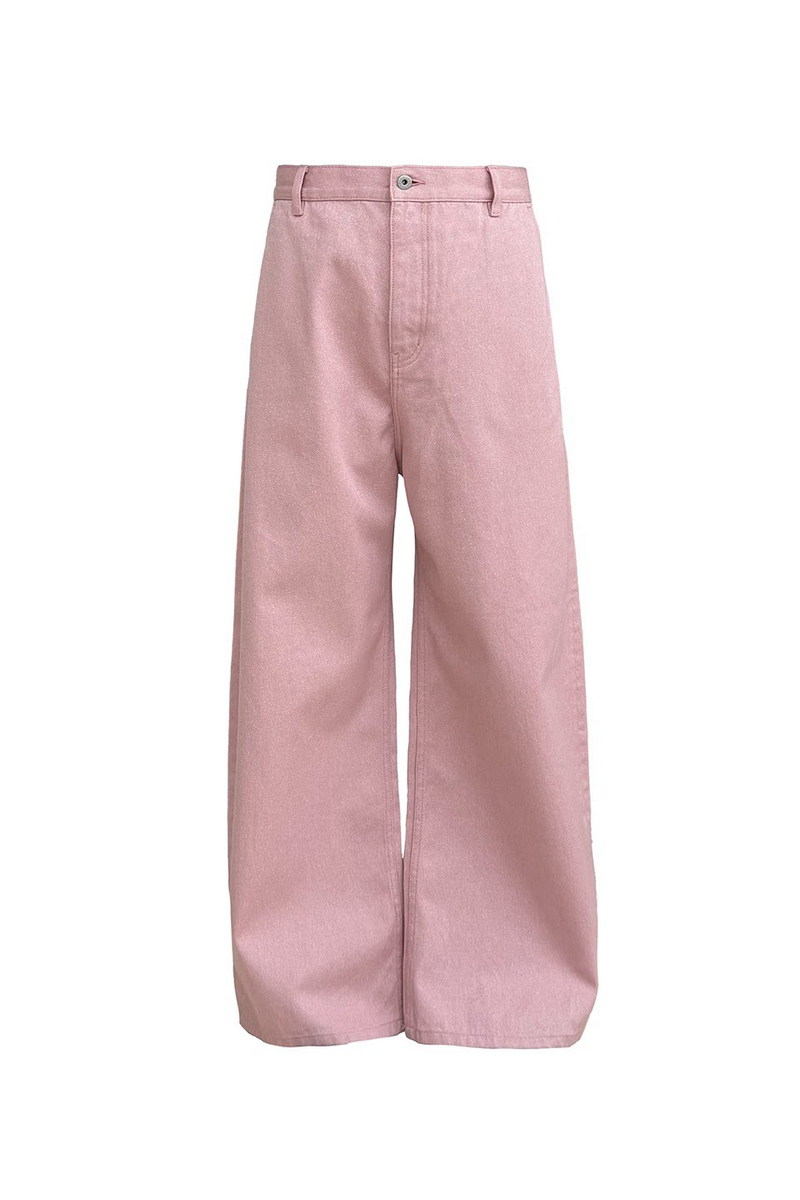 Metallic Wide Leg Jeans