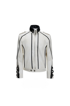 Cross Strap Leather Jacket