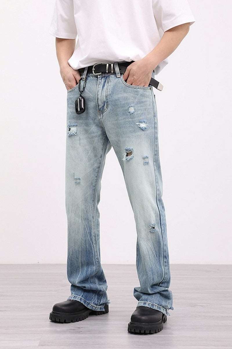 Blue Washed Straight Denim