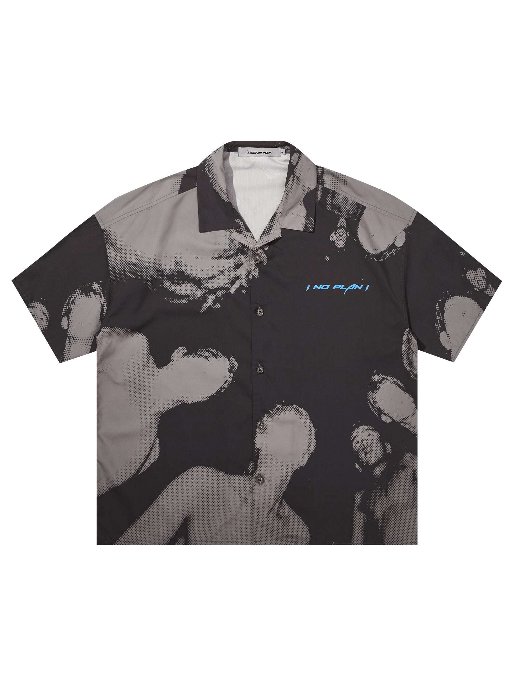 BNP Faces Print Cuban Shirt