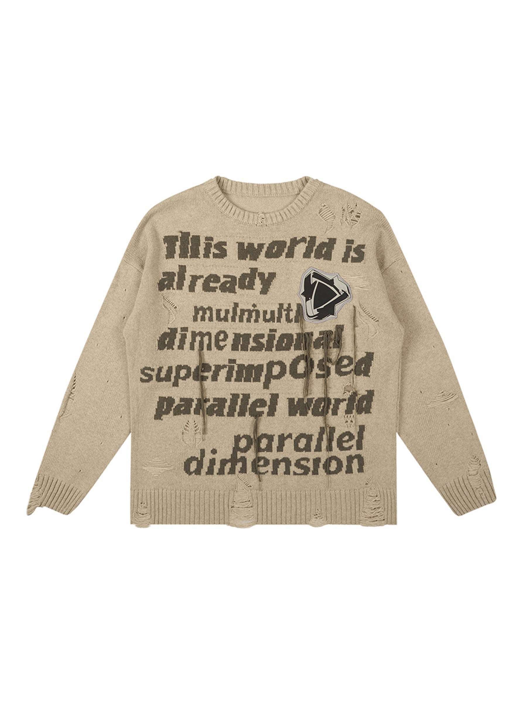 BNP Parallel Dimension Distressed Sweater