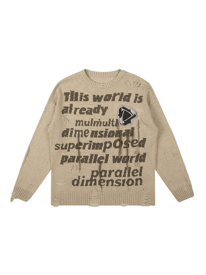 BNP Parallel Dimension Distressed Sweater