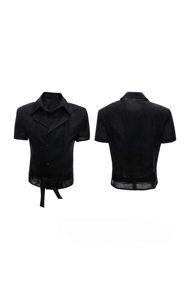 Layered Embroidered Linen Shirt