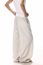 Striped Panel Wide Leg Pants