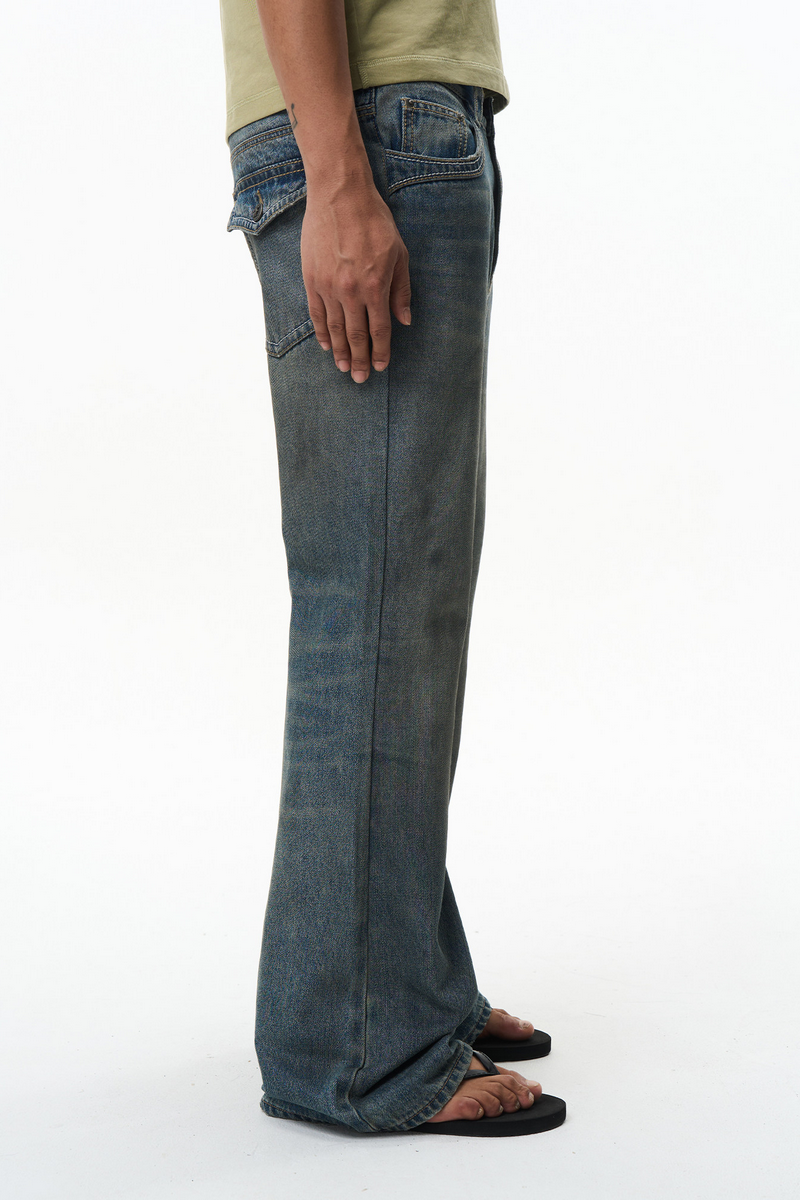 Washed Flared Jeans