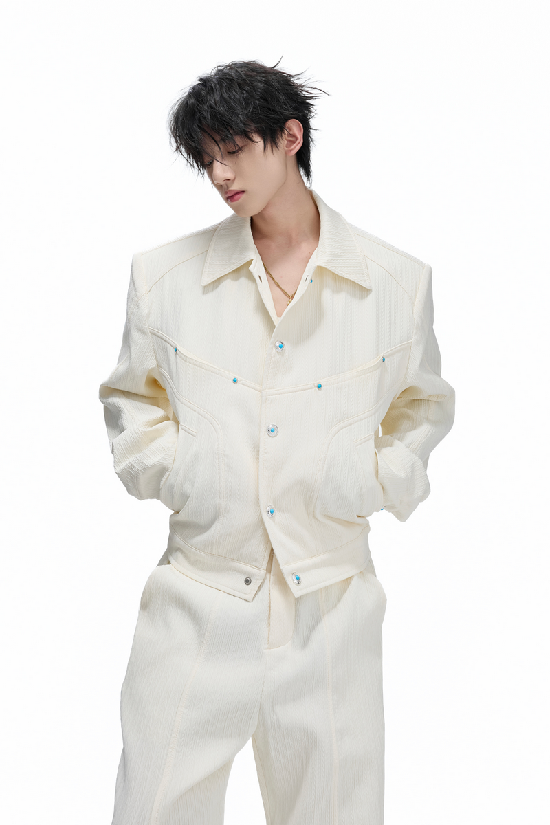 Textured Jacket & Trousers Separates