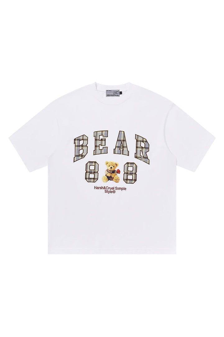 Plaid Print Teddy Bear Tee