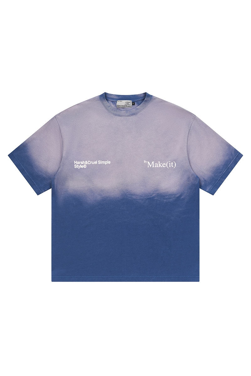 Gradient Washed Logo Tee