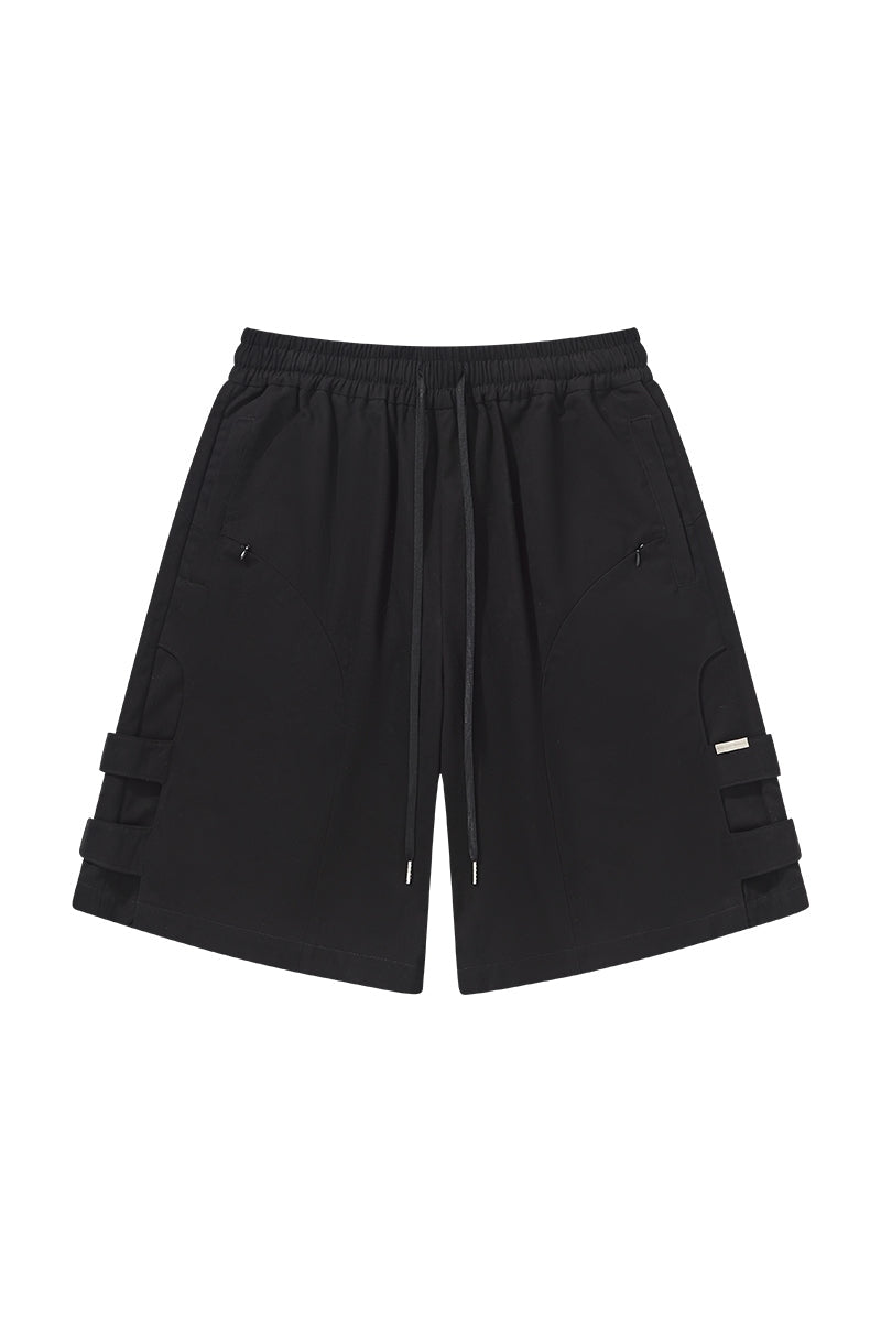 Functional Cargo Drawstring Shorts