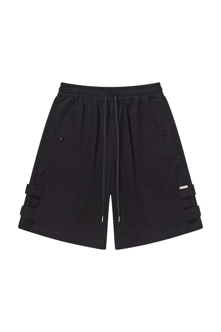 Functional Cargo Drawstring Shorts