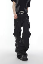 Pleated Flared Trousers