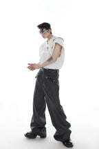 Split Buckle Metal Logo Tee