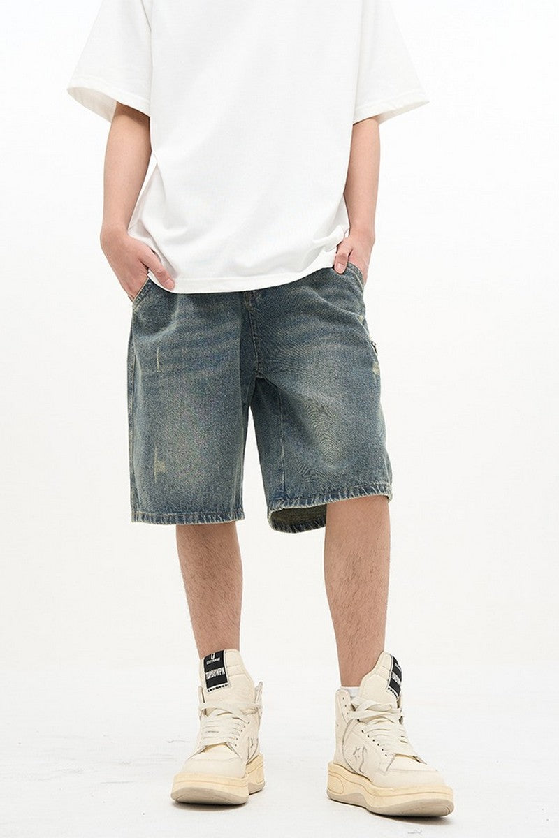 Zip Pocket Jeans Shorts