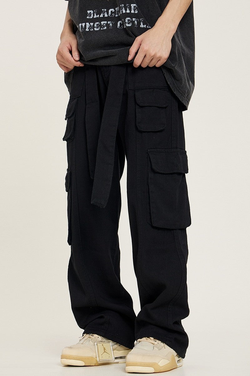 Multi Pocket Straight Trousers - US Only